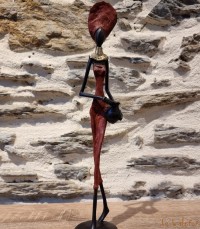 Sculpture en bronze africaine 38 cm "La semence"
