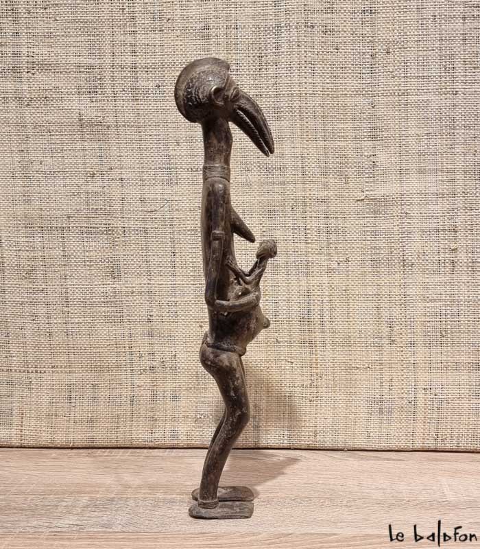Cavalier Dogon en bronze Mali