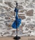 Statuette bronze bleue 53 cm
