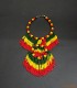 collier ethnique coloré à franges