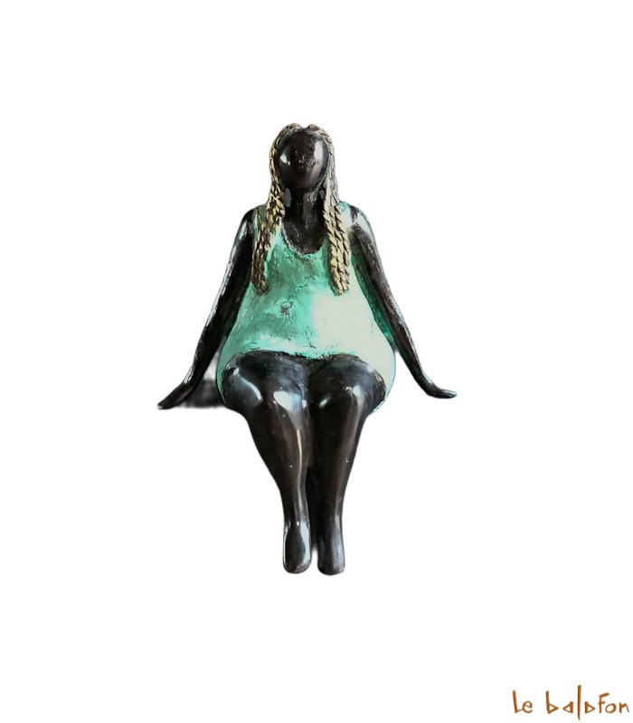 Statuette bronze africaine 22cm