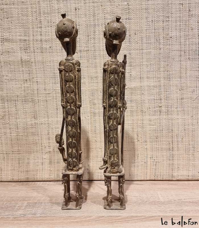 Couple dogon en bronze